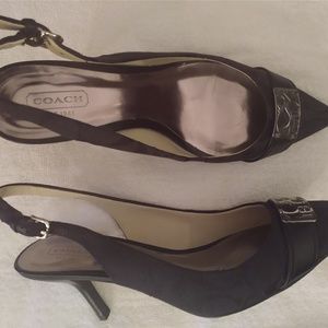 Genuine Coach Slingback Black/ 7.5 B